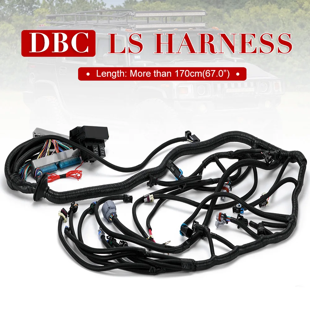 Car Engine Pull Starter Start Standalone Wiring Harness with 4L60E DBC 4.8 5.3 6.0 Fit for LS1 Engine 1997-2006 Engine