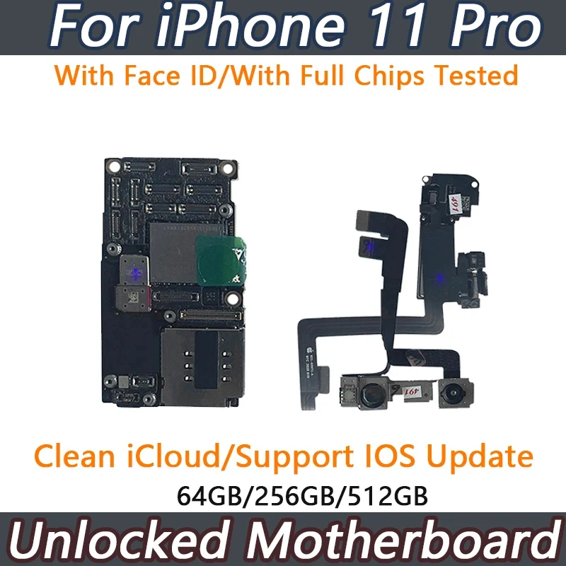 Free Shipping Clean iCloud For iPhone 11 Pro Max Full Working Motherboard Support iOS Update Logic Board Plate 11/ 11 pro board