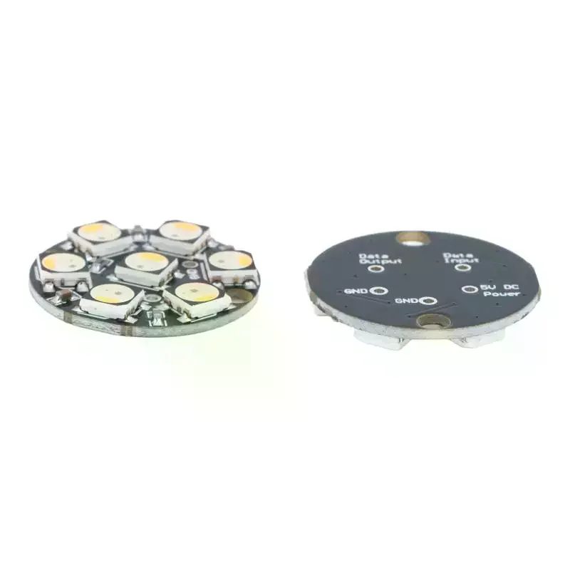 WS2812 7Bit Round LED Circuit Board Integrated Driver Programmable For DIY Electronic Projects Makers
