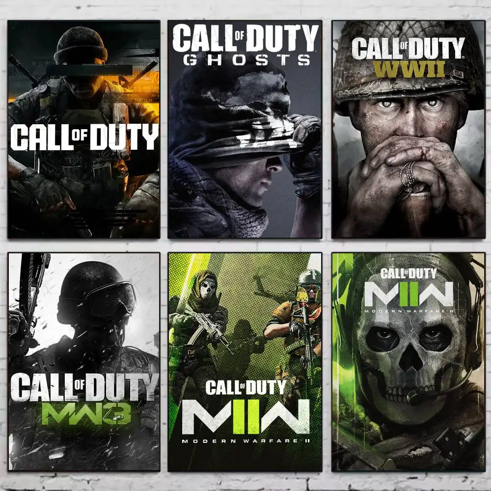 Popular Video Game C-Call Of Duty Poster High Quality Dorm Living Room Aesthetic Wall Decoration Painting Stickers Gift