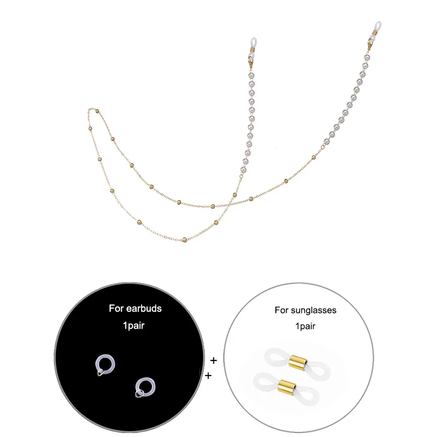 Fashion Anti-Lost Chain Bluetooth Earphone Holders Accessories Unisex earrings for Airpods 1 2 3 For Airpods Pro Necklace