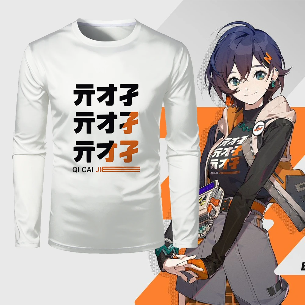 2026 MiHoYo Game Zenless Zone Zero Print T-shirt ZZZ Role Wise Belle Graphic Long Sleeved T Shirt Harajuku Men Women O-neck Tees
