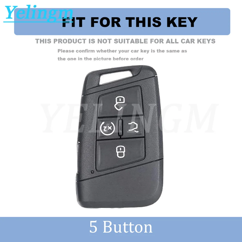 TPU Key Fob Cover Case for Volkswagen VW Atlas Golf Alltrack Atlas Jetta Passat Arteon iguan Smart 5 Buttons Key Fob Accessories
