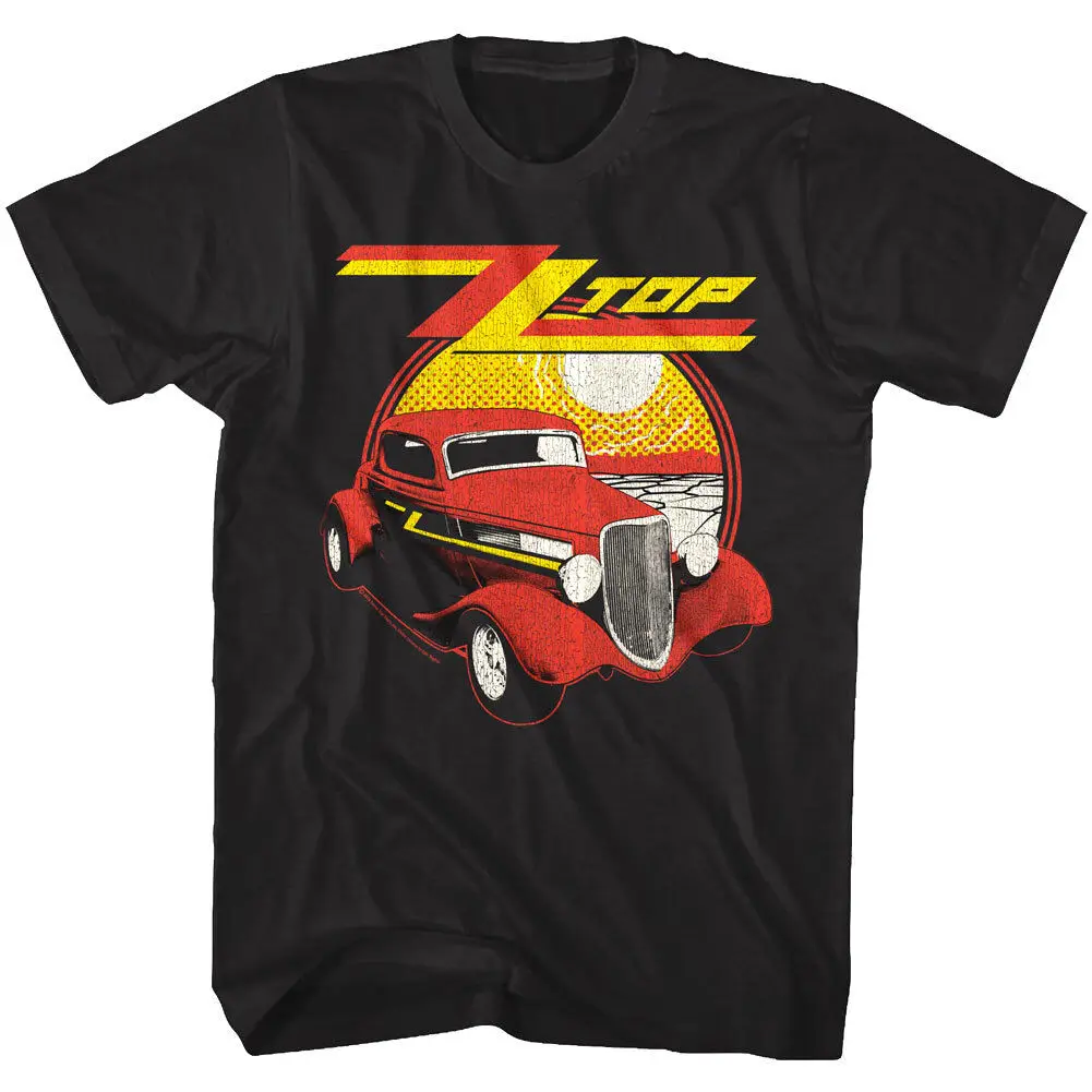 ZZ Top Eliminator Album Cover Mens T Shirt Car Hair Rock Band Concert Tour Merch