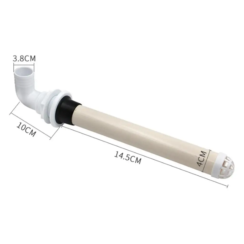 Boat Livewell Overflow Drain Tube Screw in PVC Standpipe Fishing Aerator Tube for Boat Drain Plug
