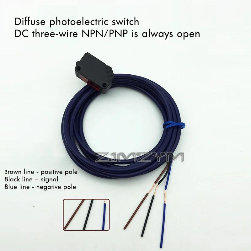E3Z-D61D62 E3Z-D81D82 E3Z-R61R81 Infrared Diffuse Reflection Photoelectric Switch Sensor NPN PNP 24VDC Infrared Optical Switch