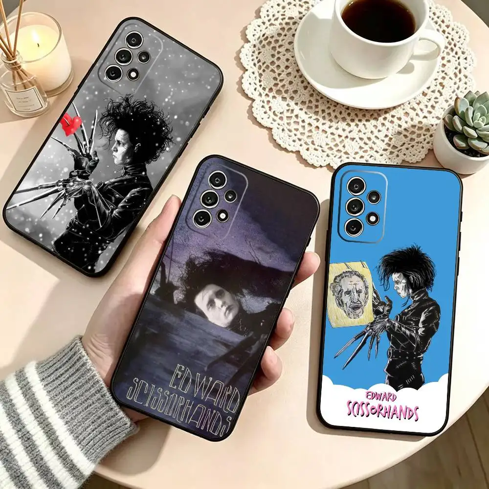 Eward S-Scissorhands Classic Movie Phone Case Black Silicone Soft For Samsung S25,S24,S21,S22,S23,S30,Ultra,S20,Plus,Fe,Lite