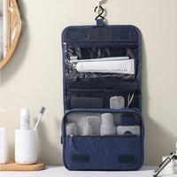 Portable Toiletry Washbag with Hanging Hook Waterproof Women Bathroom Cosmetic Storage Bag Large Capacity Travel Men Makeup Case