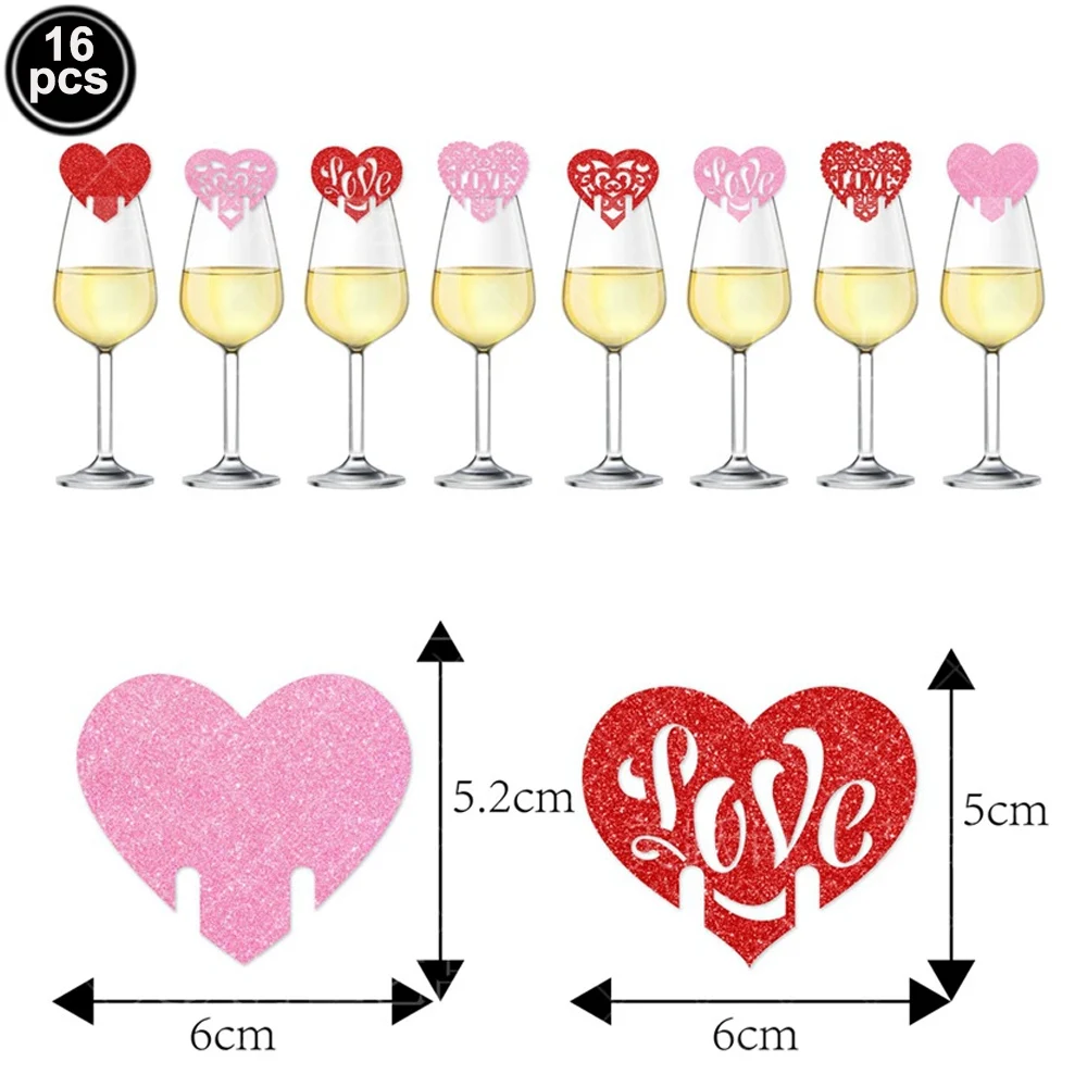 Valentinstag Party-Geschirr Rote Herz-Pappteller Servietten Becher Strohhalme Hochzeit Valentinstag Party-Dekorationen Zubehör – Detail 3