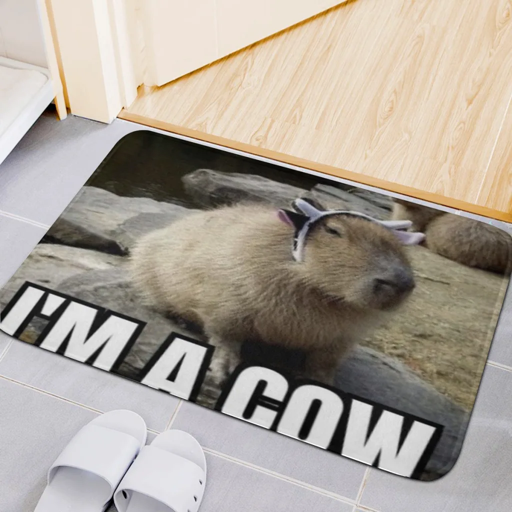 

New Capybara Ok I Pull Up Funny Meme Room Rug Carpet Flannel Interior Home Decorations Dressing