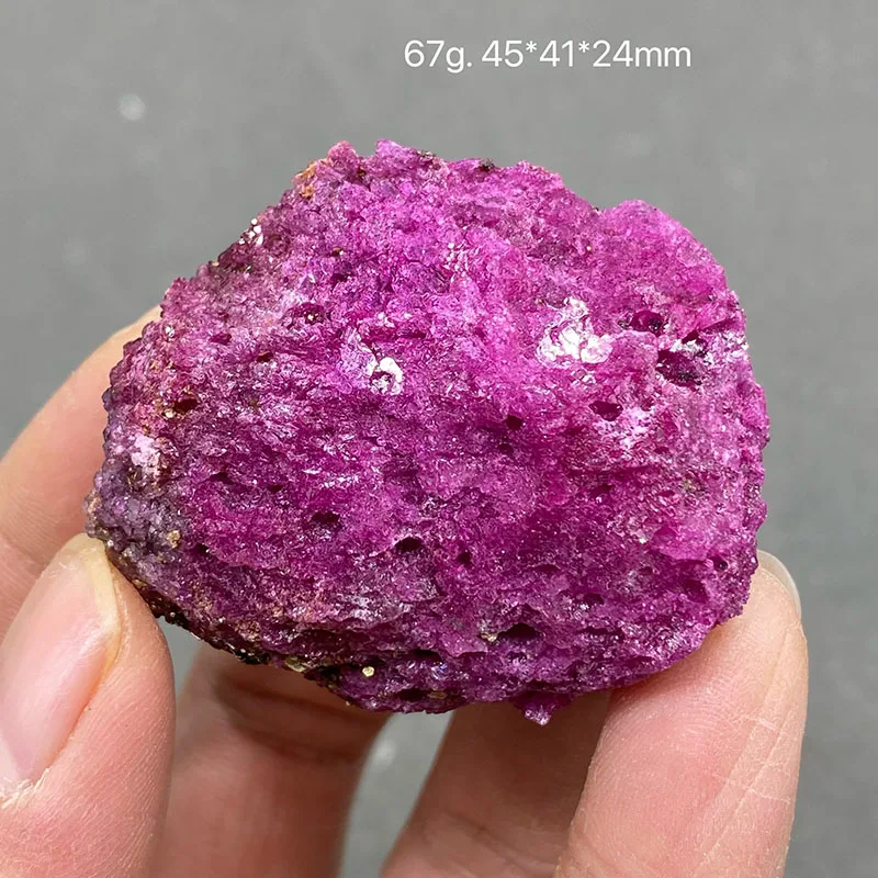 100% natural red corundum Aquarium ruby raw mineral specimen healing crystal necklace pendant gem collection