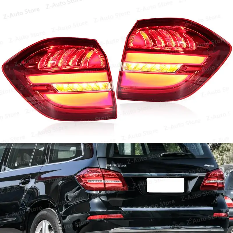 For Mercedes-Benz GLS CLASS X166 2016 2017 2018 2019 Car LED Rear Outer Tail Light Brake Light Taillight LED Stop Lamp