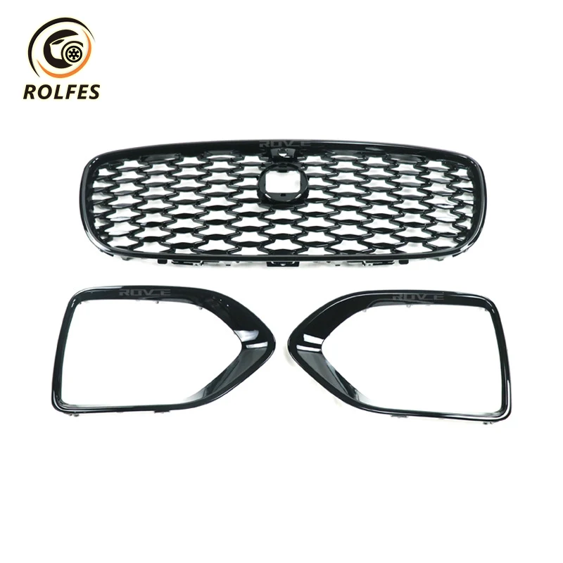 

ROLFES Racing Grille Front Bumper Griils Centre Panel Styling Upper Grill Fog Light Cover For Jaguar XFL 2020 Car Accessories