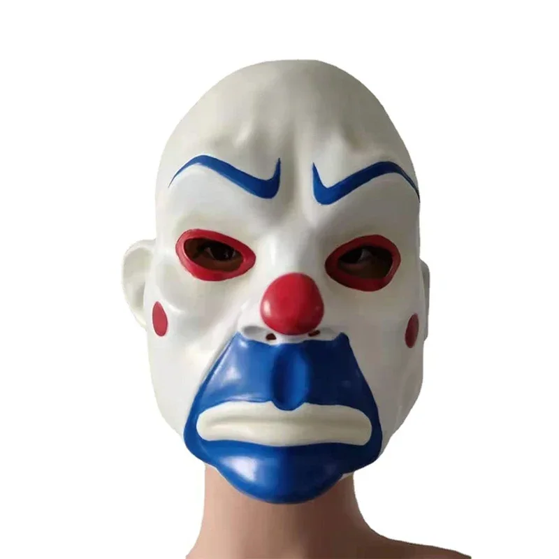 Soft Latex Joker Bank Robber Mask Clown Dark Knight Prop Masquerade Halloween Party Cosplay Costume Performance Mask Unisex