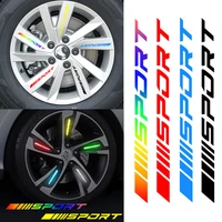 4 Uds. Pegatinas deportivas de diseño para coche, pegatinas luminosas para rueda de coche, decoración de rueda de Color, pegatinas nocturnas para motocicleta, accesorios