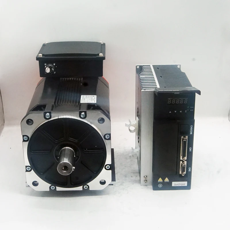 Large Torque 2.2KW 3.7KW 5.5KW 7.5KW Asynchronous Spindle Servo Motor With Driver AC 380V For CNC Lathe