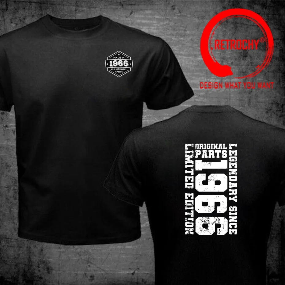 Made In 1966 All Original Parts Made In 1966 All Original Parts T Shirt Men Fashion Trendy Casual Clothing Stylish Tops Tee Shir