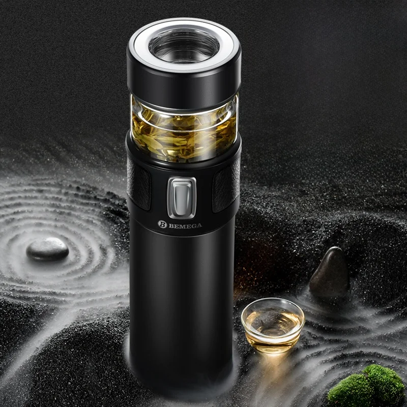 

Чайная кружка Bemega с разделением на чай и воду, термокружка, большая емкость, для мужчин и женщин, персональная, специальная кружка для воды