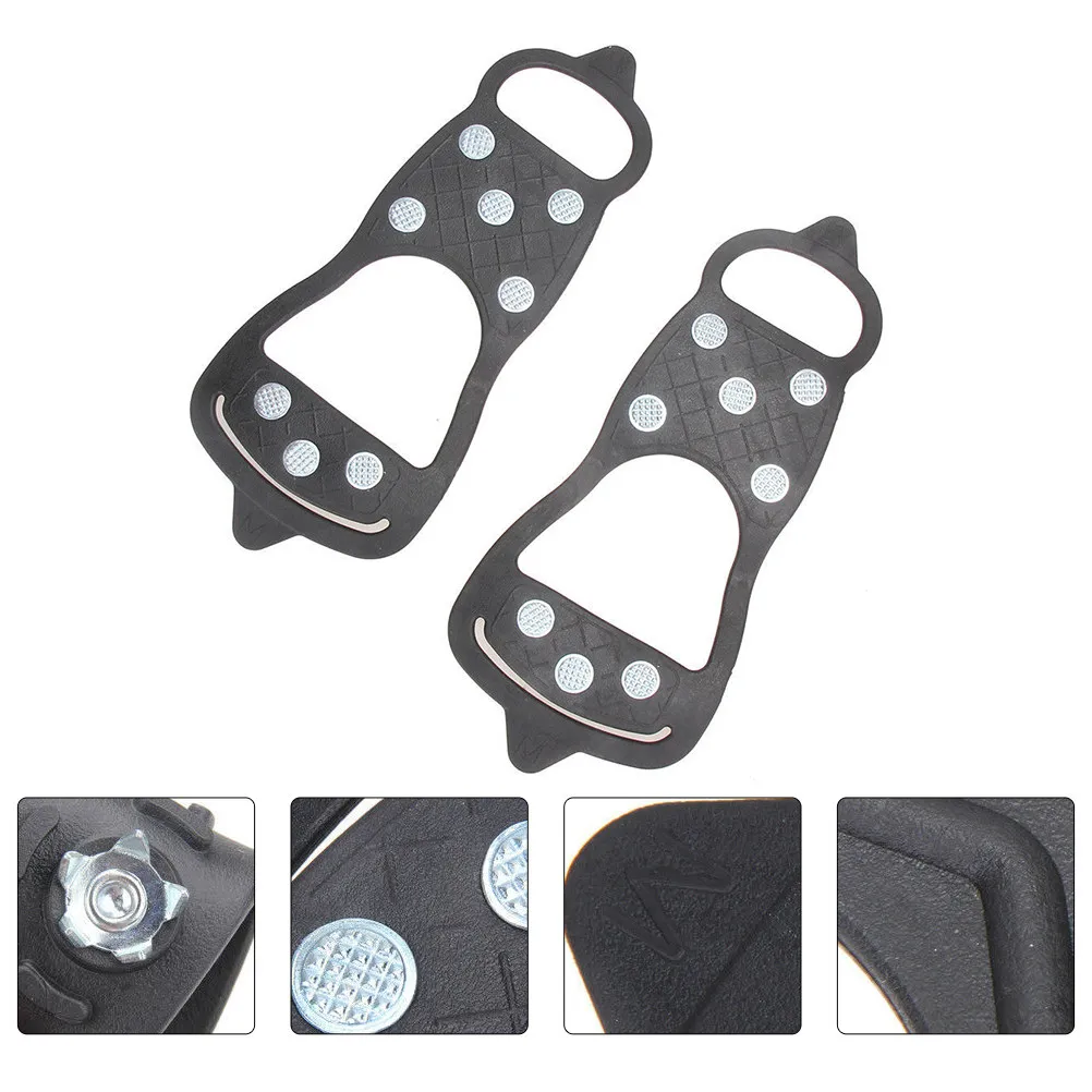 

1 пара противоскользящих накладок для обуви, зимние ботинки-крампоны для походов и альпинизма, накладки на обувь для льда