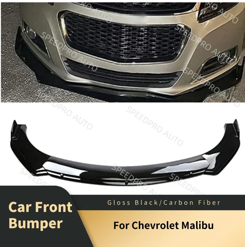 

Car Front Bumper Lip Spoiler Lower Splitter For Malibu Auto Diffuser Trim Body Kit Car Accessories Glossy Black