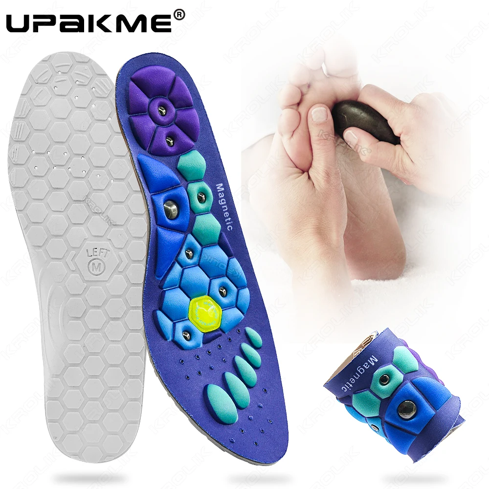 Magnetic Insoles for Foot Massage Orthopedic Acupressures Unisex EVA Pads Foot Health Slim Legs Arch Support Foot Insole Therapy