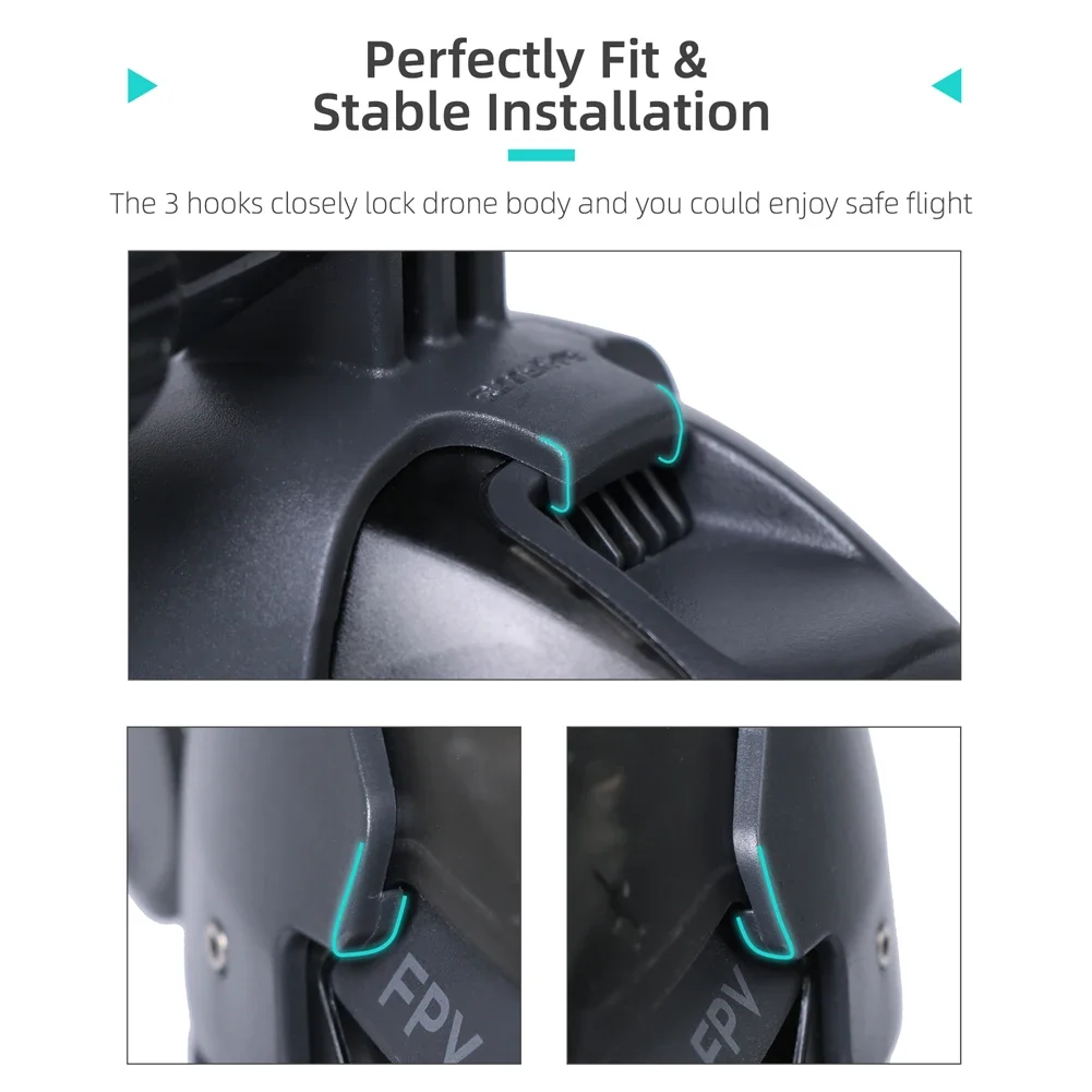 Zestaw 1-3 górnych uchwytów kamery do GoPro, adapter mocujący, zacisk, uchwyt, zestaw rozszerzający do DJI FPV