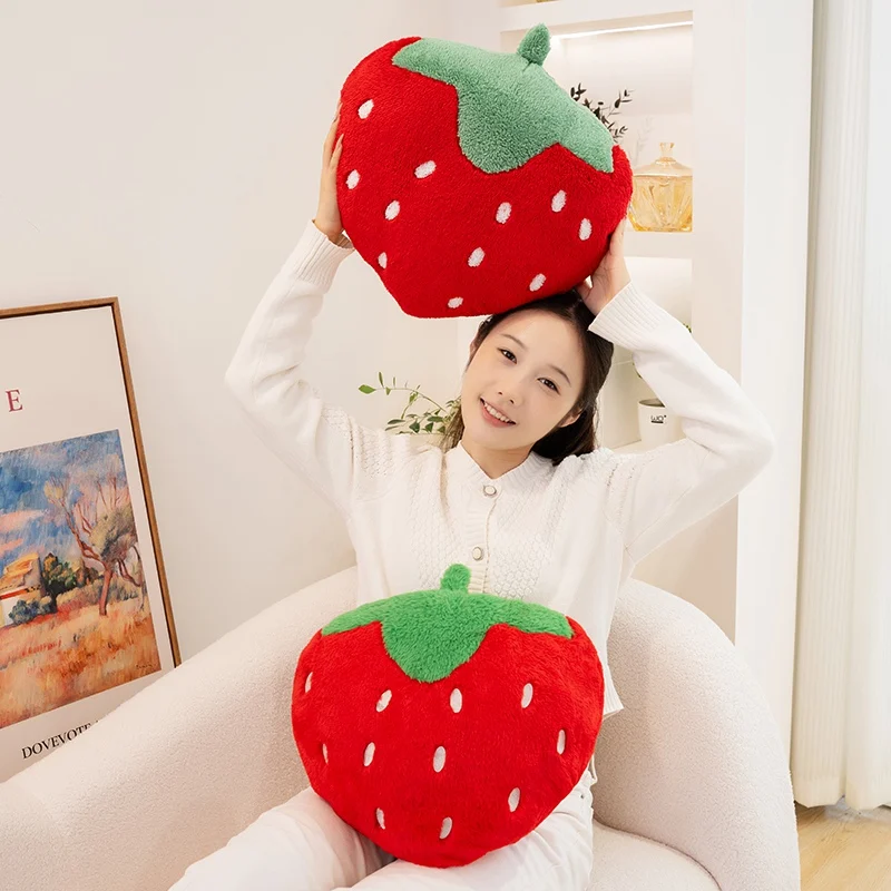 40 センチメートルシミュレーション大きなイチゴぬいぐるみ枕おもちゃソフトぬいぐるみ植物フルーツ人形ソファクッション子供のホリデーギフト家の装飾