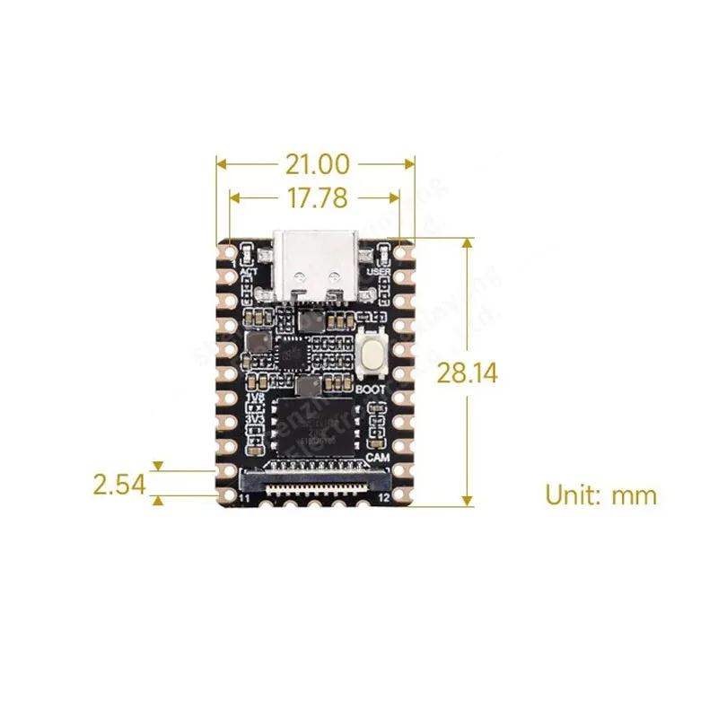 لوحة تطوير صغيرة Luckfox Pico Mini RV1103 ux تدمج معالجات linfox/MCU/NPU/ISP