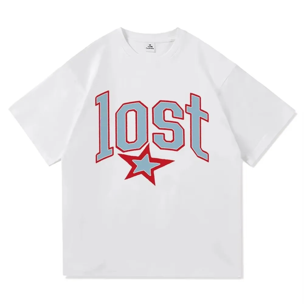 New High Street Harajuku Clothing Mgk Lost Americana TShirt 2026 Song Cliche Retro High Quality Clothes Vintage Cotton TShirts