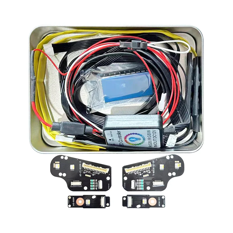 Icedriver for AUDI A5 B9 S5 DRL RGBW multicolor LED boards 2016-2020 daytime running lights Red Blue RGB Demon Eye lighting bulb