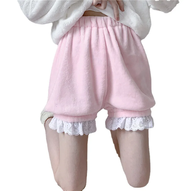 Winter Fleece Lined Bloomers | Warm Fluffy Safety Shorts for Lolita & JK Skirts | High Waist Thermal Underwear for Women