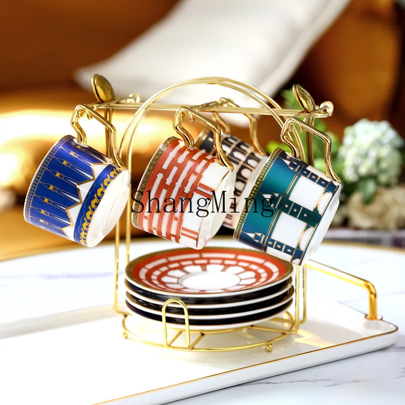 

PYH complete set of coffee set creative household afternoon tea ceramic tea coffee cup and saucer