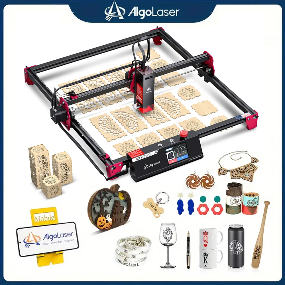 

AlgoLaser Laser Engraver Machine 10W Exclusive 3.5" Touch Screen for DIY, Cutting Tool for Wood MDF CNC Router Carpentry Tools