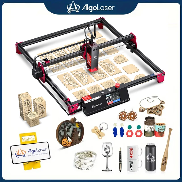 AlgoLaser maszyna do grawerowania laserowego 10W ekskluzywny ekran dotykowy 3,5 "dla majsterkowania, narzędzie tnące do drewna MDF CNC Router narzędzia stolarskie