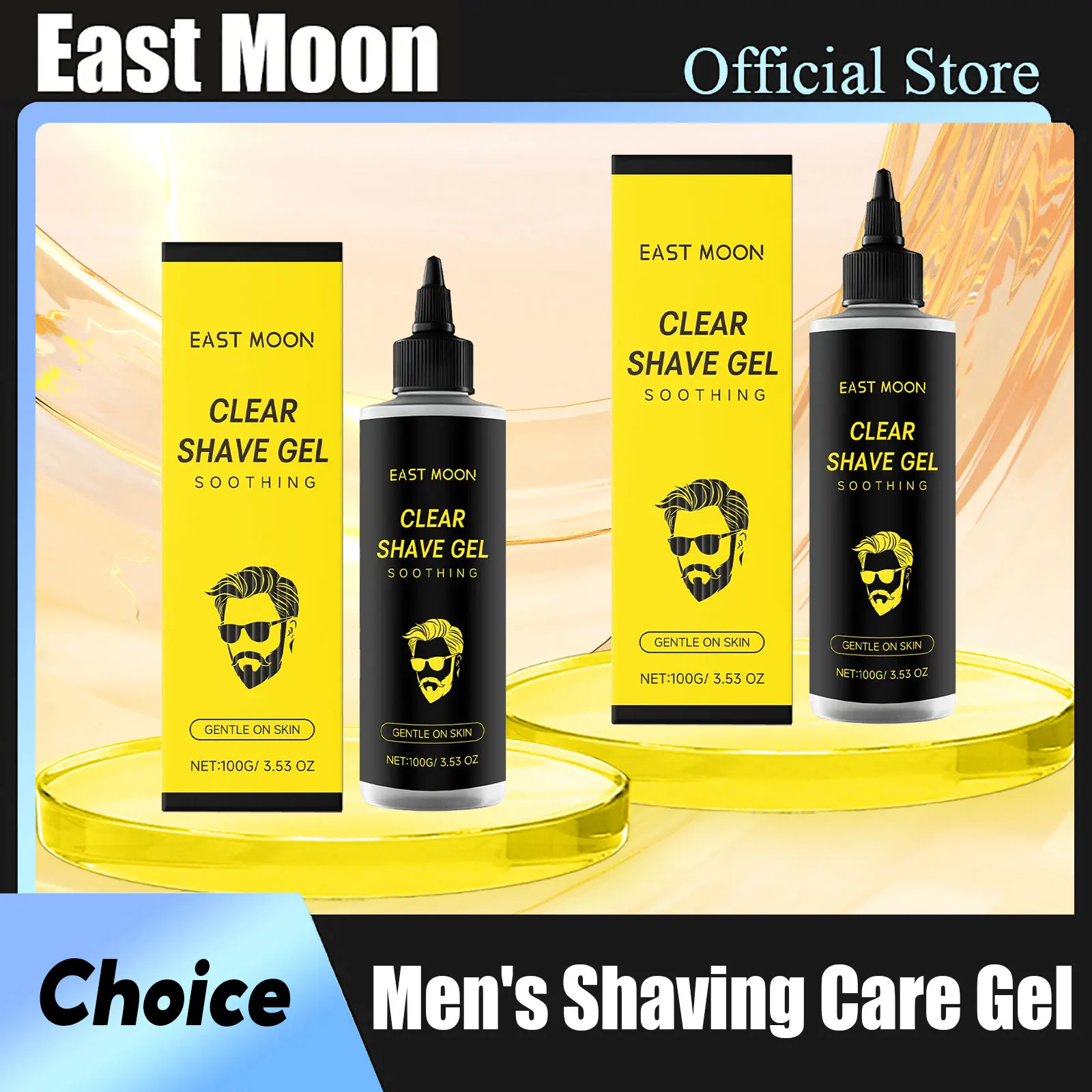 East Moon Man Shaving Care Gel Relieving Red Sooth Pain Moisturize Damage Growth Inhibition Painless Shave Body Hair Remove Gels