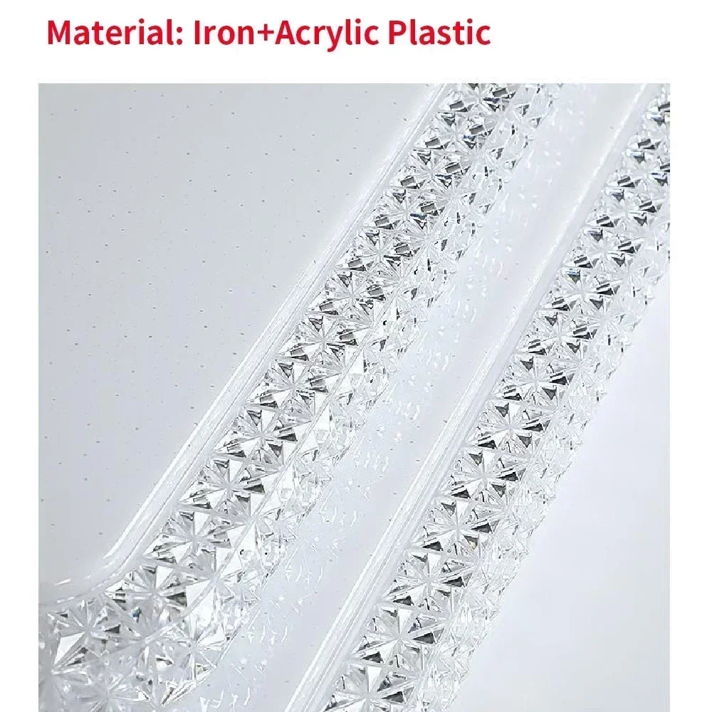 

Modern Diamond LED Ceiling Lamp 90/200W Dimmable Color White/Warm Light for Bedroom Simple Home Interior Lighting Decoration