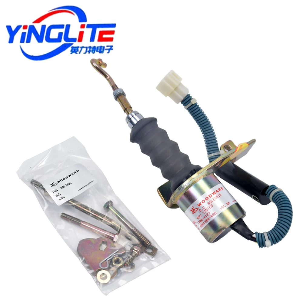 

1751ES Solenoid Valve for Excavator Parts 1700-4127 RSV 1751ES Flameout Solenoid Switch Parking Oil Cutoff Switch 24V