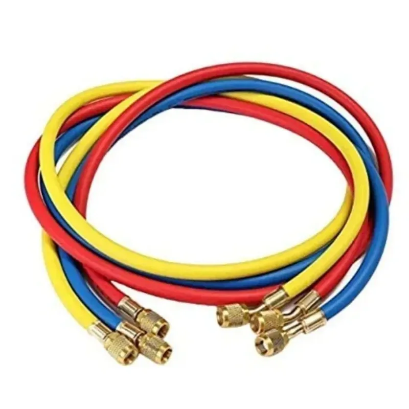 A Set Tube Kit Hose for R134A R12 R22 Refrigerant Air Conditioning Manifold Gauge Charging Hose Low Loss 0.9M-1.8M AC Fit