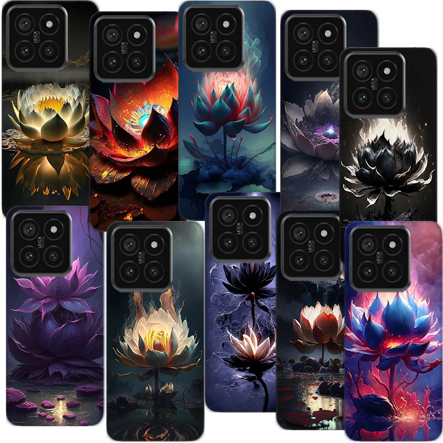 Buddhist Fire Lotus Clear Phone Case For Xiaom Mi 12 12T 11T 10T 9T 13 11 10 9 8 Lite CC9 CC9E Pro 6X 5X A1 A2 A3 Cover Coque