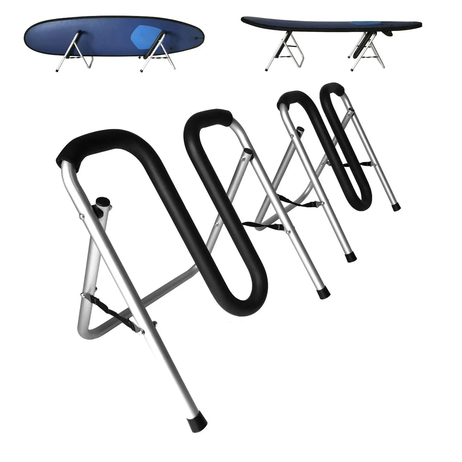 

Folding Surf Board Rack Skateboard Storage Display Stand Foam Protector Holds Longboards and Shortboards Surfboard Stand