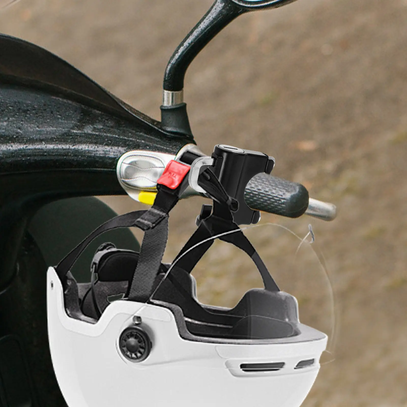 1Set Electric Scooter Lock Motorcycle Anti-Theft Security Lock Tamper-Proof Handlebar Mount Hook Design Universal