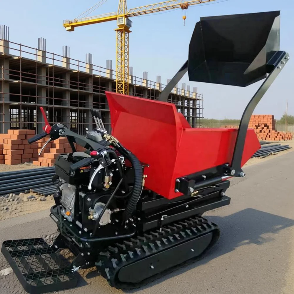 Diesel Mini / Portable All-Terrain Hill Climbing Crawler Transporter & Self-Dumping Dump Truck Hydraulic Lift view 6