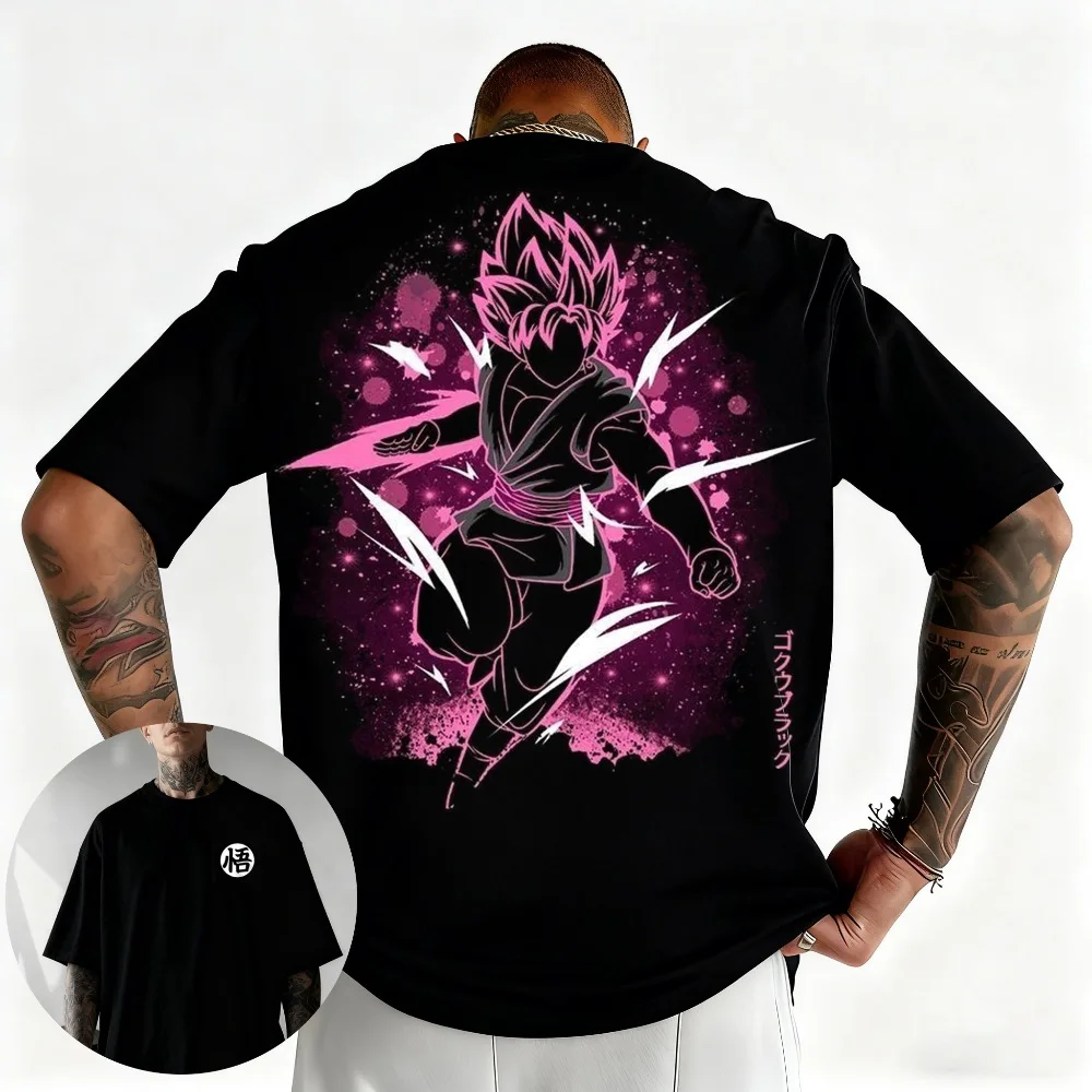 

Summer Plus Size Dragon Ball Anime Printed Men and Women T-shirt Casual Parent Child Top Fashion Street Wear Harajuku Style Y2K