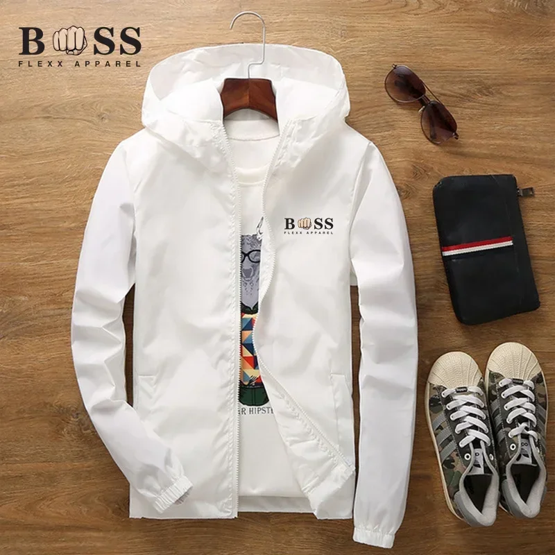 

Latest men's hooded jacket high quality tops casual windbreaker sun protection clothing M-7XL outdoor sports spring and autumn