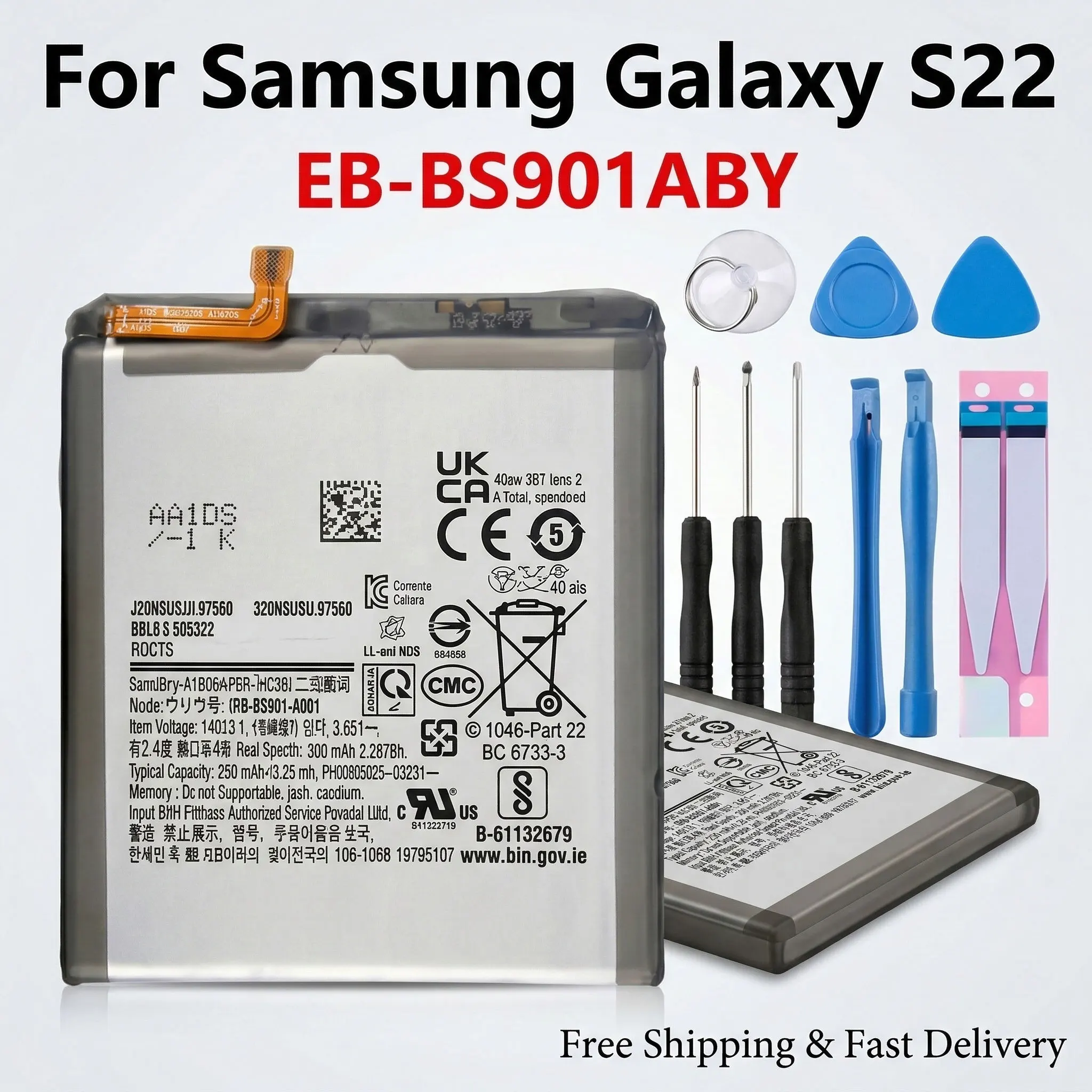 

EB-BS901ABY 3700mAh Replacement Battery Brand New For Samsung Galaxy S22 Mobile Phone