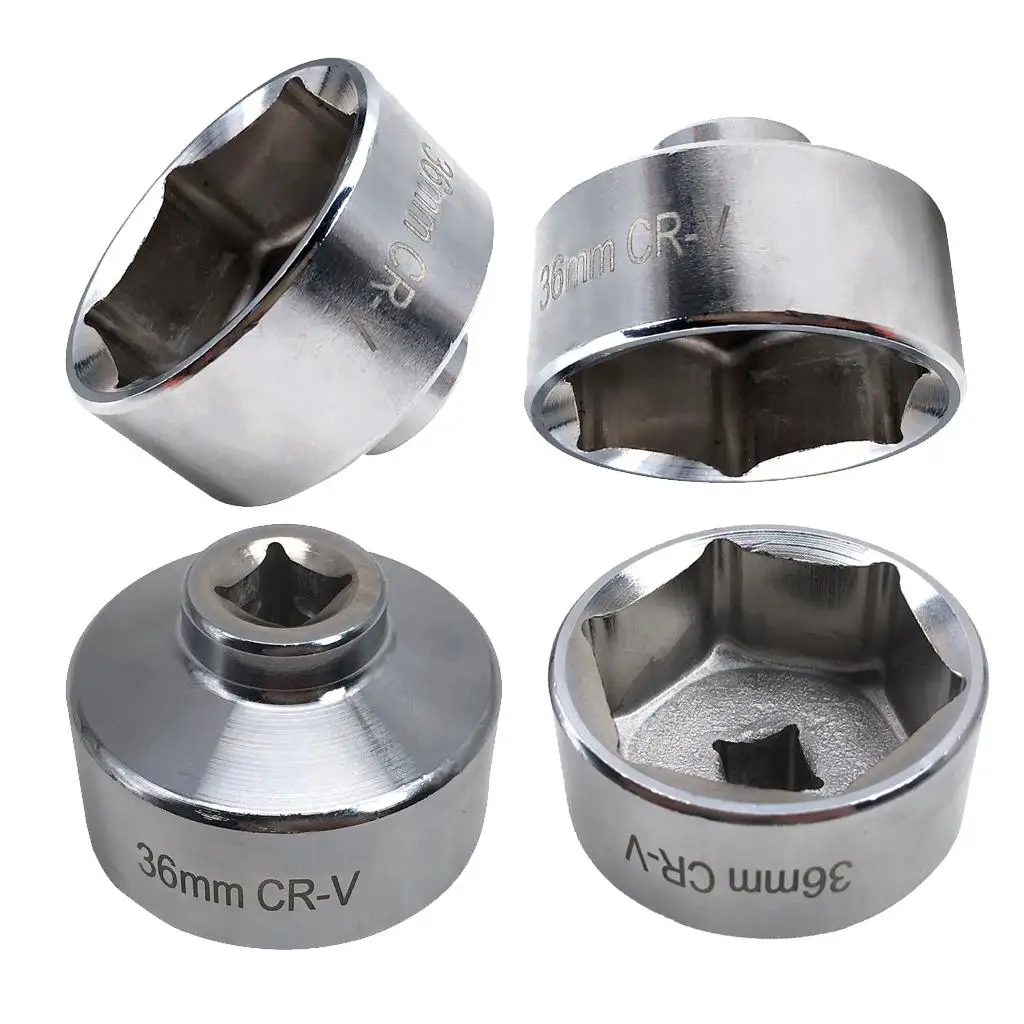 36mm Oil Filter Socket Wrench Anti Rust Forged Chrome Vanadium Square Drive Tool for Volkswagen Corrado Golf Jetta Passat