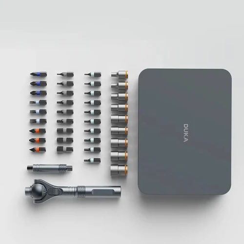 Imagen 2 del producto DUKA Atuman RS2 Juego de destornilladores de trinquete Mango extensible 28 piezas S2 Puntas magnéticas Multifuncional 180 °   Destornillador de cabeza de trinquete