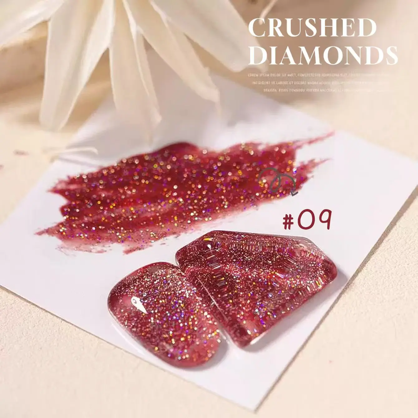 1 Buah ZH Musim Panas Es Transparan Kela Kecil Rusak Berlian Gel Cat Kuku Ledakan Flash Fototerapi Gel Kuku Salon Glitter Gel