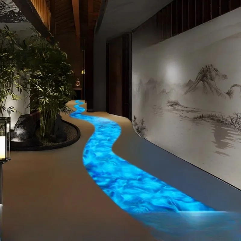 

Custom Logo Dynamic Wave Effect Square Water Ripple Projector Lights Indoor/Outdoor Road Garden Waterproof Floor Lighting