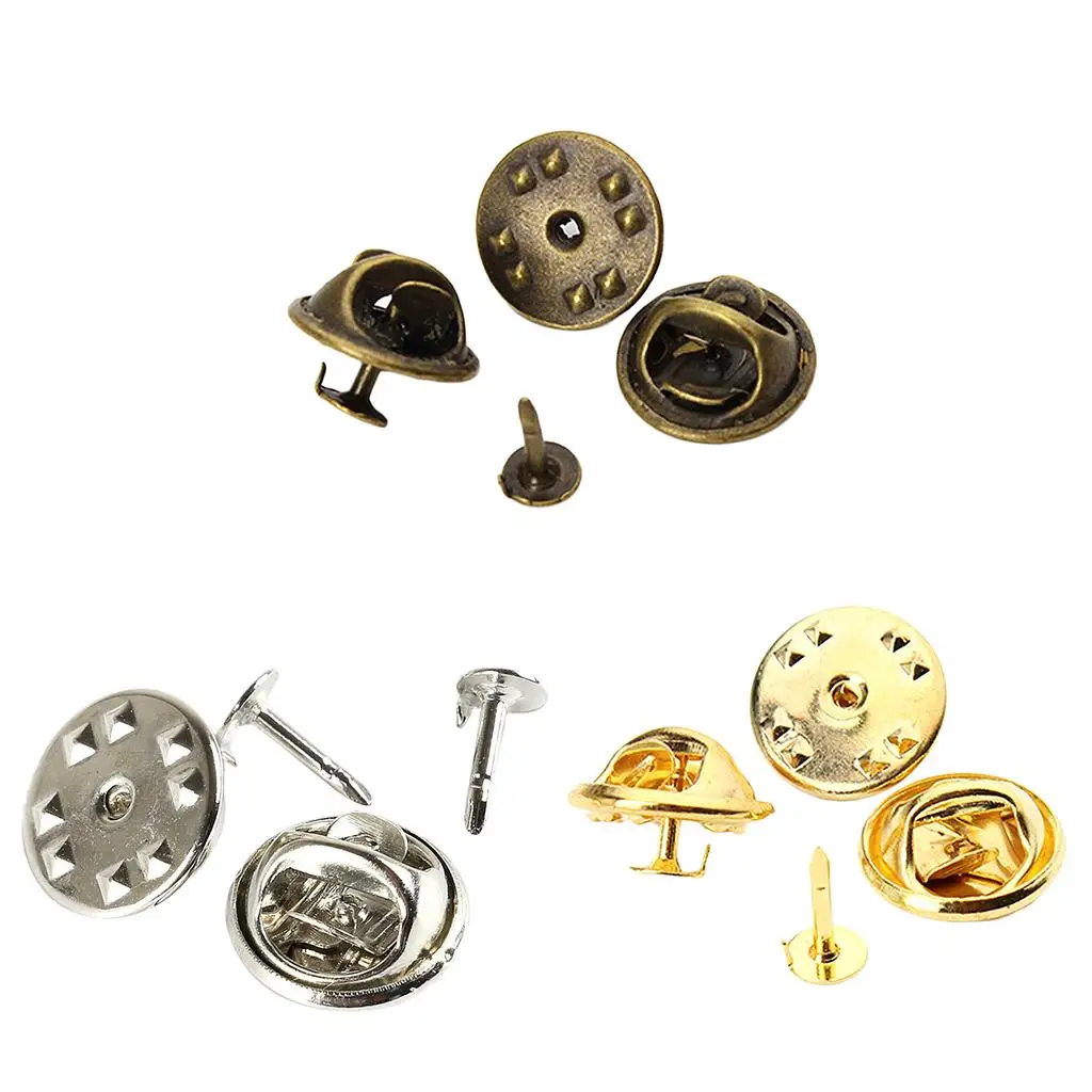 Clutch Back Lapel Pins Metal Blank Brooch Pin for Clothes Decoration and DIY Accessories Crafting